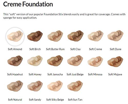Jolie Creme Foundation SPF-15 Full Coverage Makeup W/Sponge (Soft Birch)