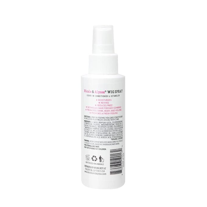 Nicole & Alyssa - Wig Spray For Synthetic Hair - Leave-in Conditioner, Detangler, Moisturizer (Travel Size - Pack of 2)