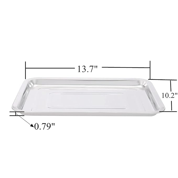 JinYan Generic Tattoo Stainless Steel Tray, 2 Pack, Silver, 13.5 X 10 Inches, Medical/Dental/Body Piercing/Tattoo Tools