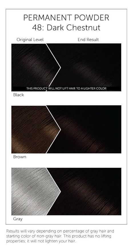 Bigen Powder Hair Color #48 Dark Chestnut 0.21oz (3 Pack)
