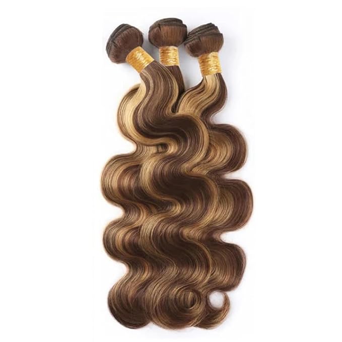 30 32 34 Inch Color 27 Bundles Human Hair Blonde Body Wave Bundle Highlight 3 Bundles Brazilian Virgin Hair Extensions