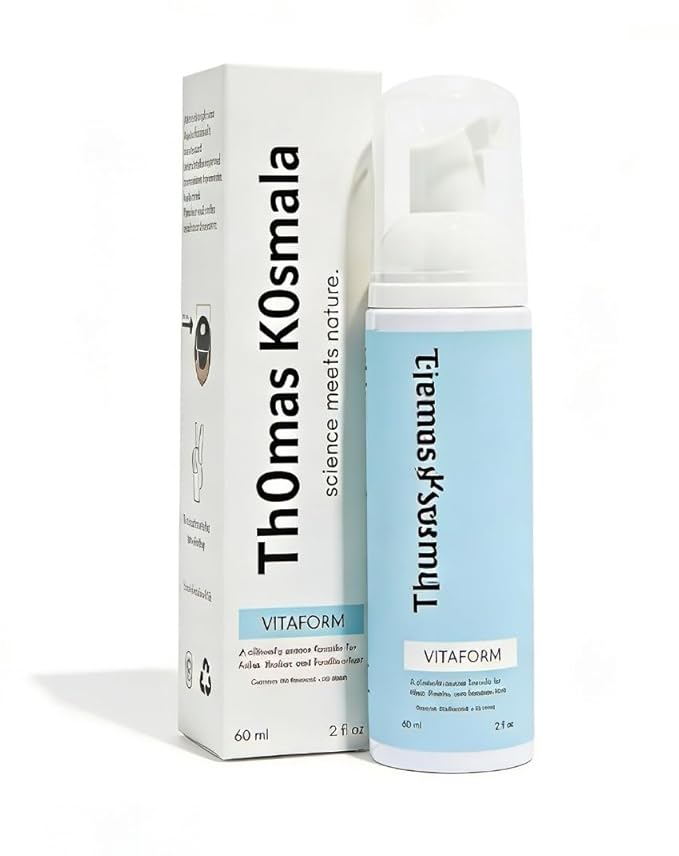 Vitafoam 5% Minoxidil Foam for Men & Women, DHT Blocking Minoxidil for Men Foam, Non-Greasy, Fast-Drying Formula for Hair Regrowth(New Version)