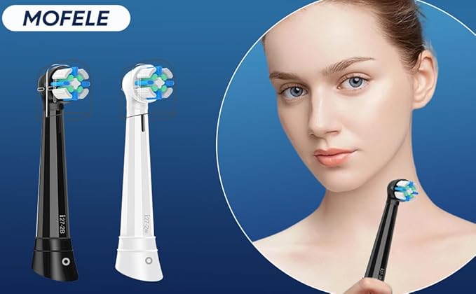6 Pack IO Replacement Heads Compatible with Oral B iO 2/3/4/5/6/7/8/9/10 Series Electric Toothbrush, Brush Heads Compatible with Oral B iO for Gentle Dental Care (White)