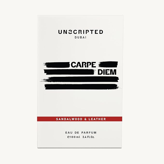 Unscripted Carpe Diem - Perfume For Men And Women - Women Perfume with Amber, Cedarwood, Leather Notes - Bold, Long-Lasting Mens Cologne - 3.4 oz