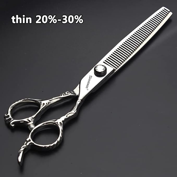 6/7/8 inch Cutting Thinning Styling Tool Rainbow Hair Scissors Professional Hairdresser Hairdresser Scissors Set (7-inch 3pc-A)
