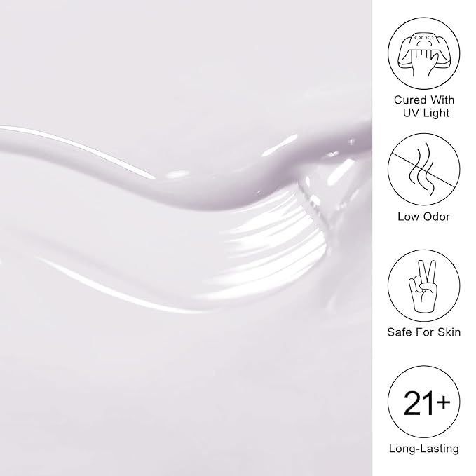 Imtiti 10ML White Nail Gel Polish Soak Off LED UV Nail Gel DIY at Home Salon Art Gift for Women Girls 1PCS