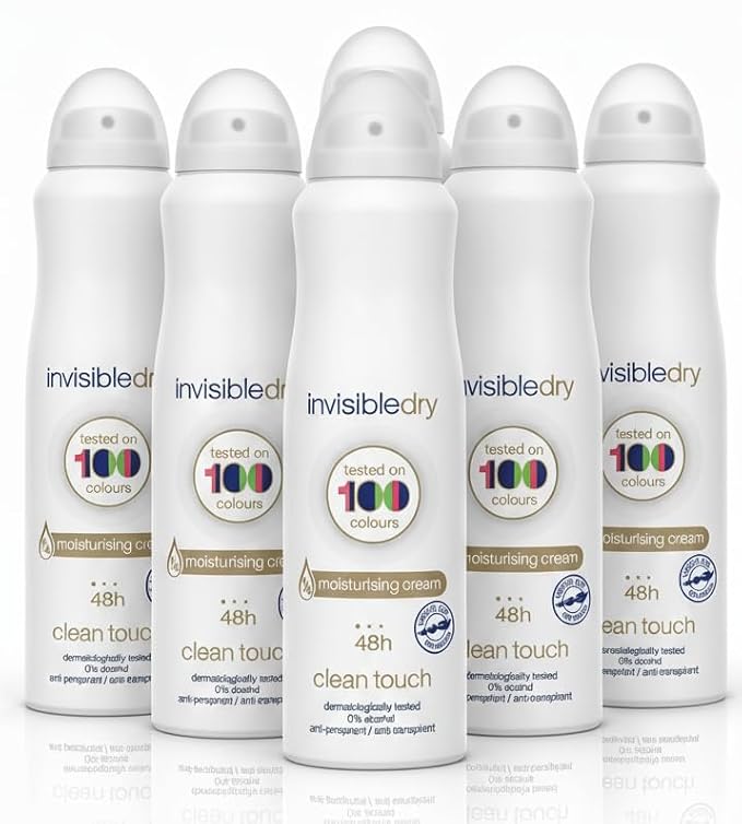 150ml Invisible Dry Body Spray Anti-Perspirant 6 Pack