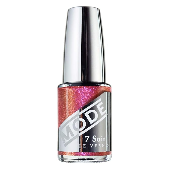 MODE Sparkly Copper, Red, Pink, Gold Shifting Shimmer Nail Polish FILTHY RICH SOUL Long Lasting Nail Lacquer Color, Chip Resistant Strength, Nourishing Care Protection, Made in NY USA