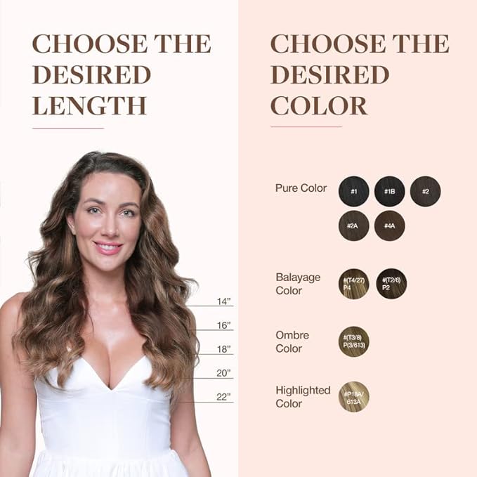 GOO GOO Clip in Hair Extensions Real Human Hair, Remy Human Hair Extensions Clip ins for Women, Natural Human Hair, 20inch 110g 7Pcs, 4/27/4 Balayage Chocolate Brown to Caramel Blonde