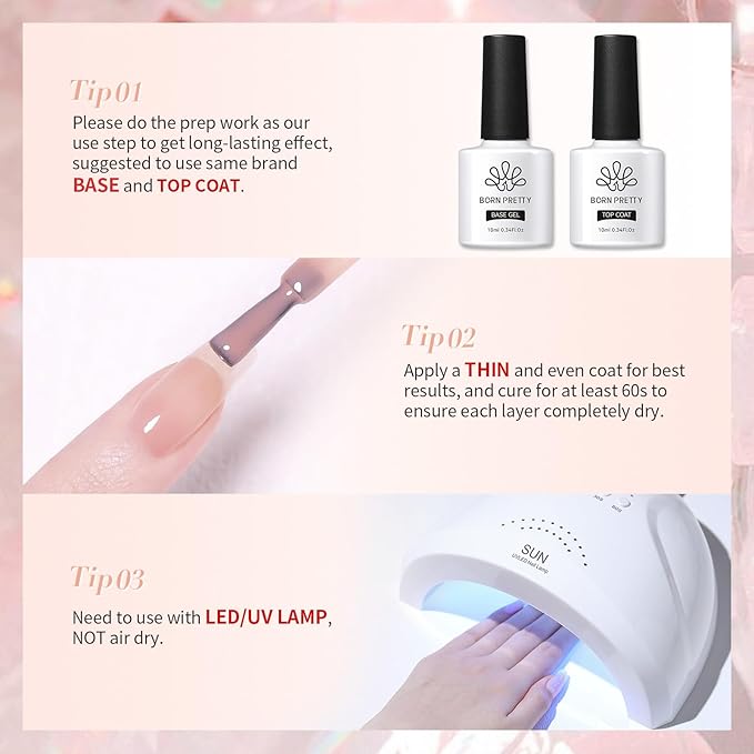 Born Pretty Jelly Nude Gel Nail Polish Sheer Translucent Transparent Skin Stone Natural Gel Polish Nail Art DIY at Home 15ML