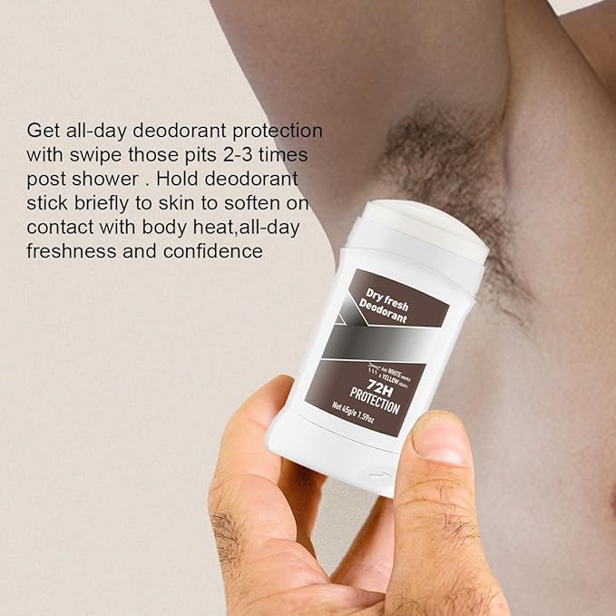 Men's Antiperspirant Deodorant,2 Pack Aluminum Free Deodorant Stick for Men,72 Hours Odor Control Full Body Deodorant Sticks for Men,1.6Fl OZ,Woody and Musk Scents