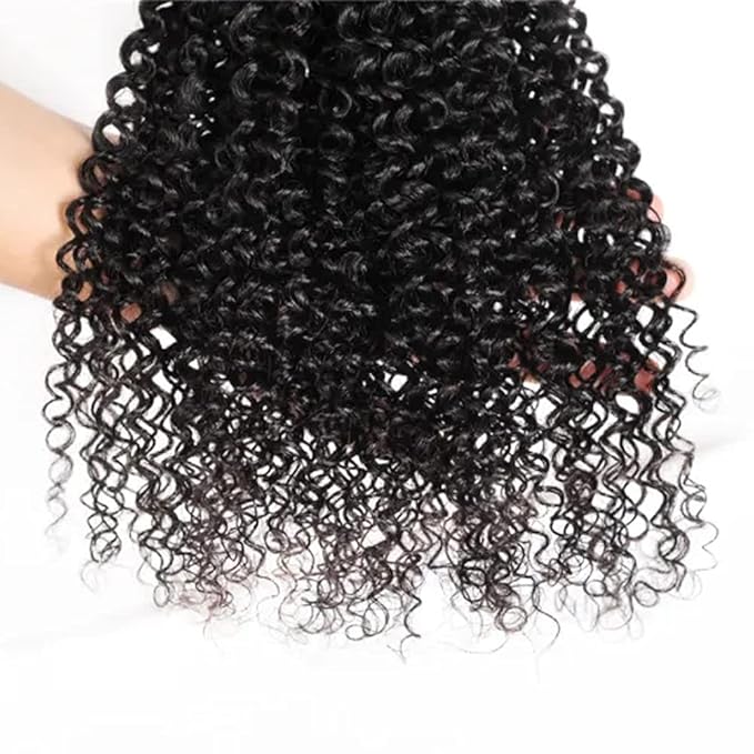 #1B Kinky Curly Bundles Wet and Wavy Bundles Human Hair 20 22 24 inch Curly Wave Human Hair Weave Bundle