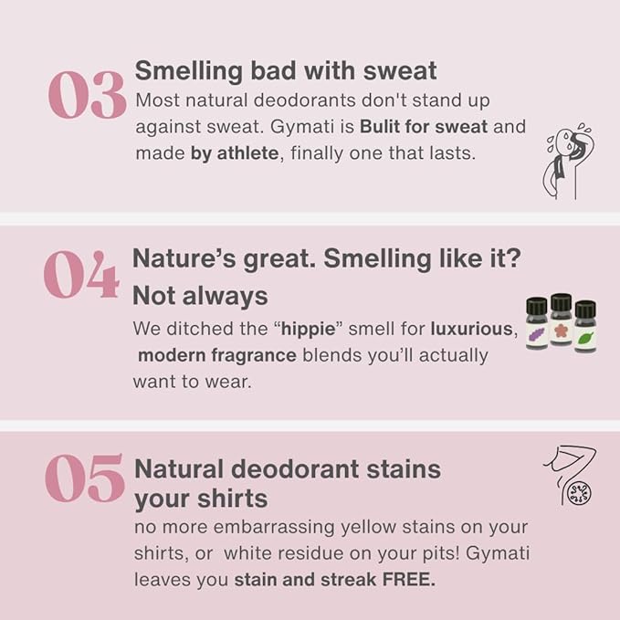 Gymati Fitness Body Deodorant Spray Aluminum Free - Women - Pack of 3