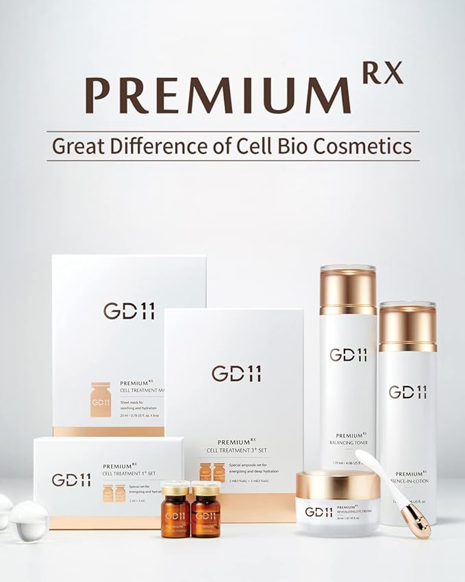 GD11 Premium RX Essence in Lotion | Moisturizing & Anti-Aging Face Lotion with Stem Cell Extract & Ceramide | Strengthen Skin Barrier & Anti-Wrinkle Firming Emulsion for Skin Smoothing, 4.4 fl.oz.