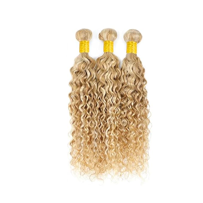 Blonde Bundles Human Hair 613 Water Wave Bundles Honey Blonde Bundle 18 20 22 inch