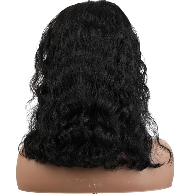 LICHANG Wear And Go Body Wave Bob 13x4 HD Lace Front Human Hair Wigs for Black Women (16 Inch, Natural Color)