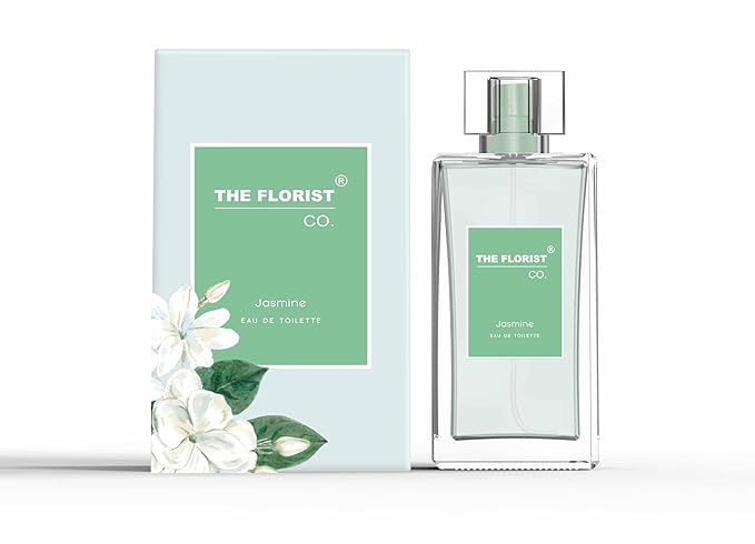 The Florist Co. Eau de Toilette Perfume, Floral Fragrance, Long-Lasting Fresh Scent (Jasmine)
