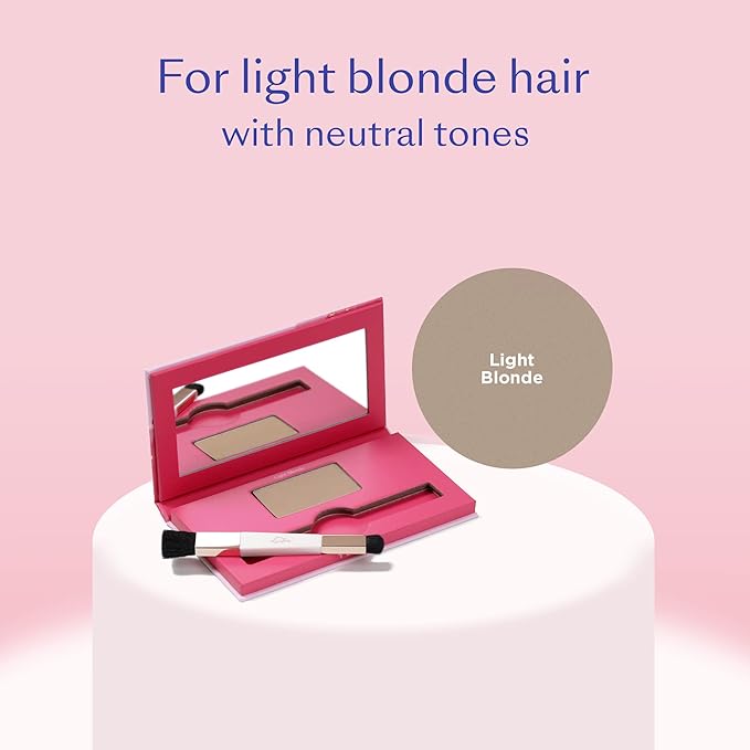 eSalon Thinning Hair Bundle, Root Touch Up + Brow Powder (Light Blonde), 2% Minoxidil Hair Regrowth Treatment, Densifying Scalp Serum with Procapil + Redensyl