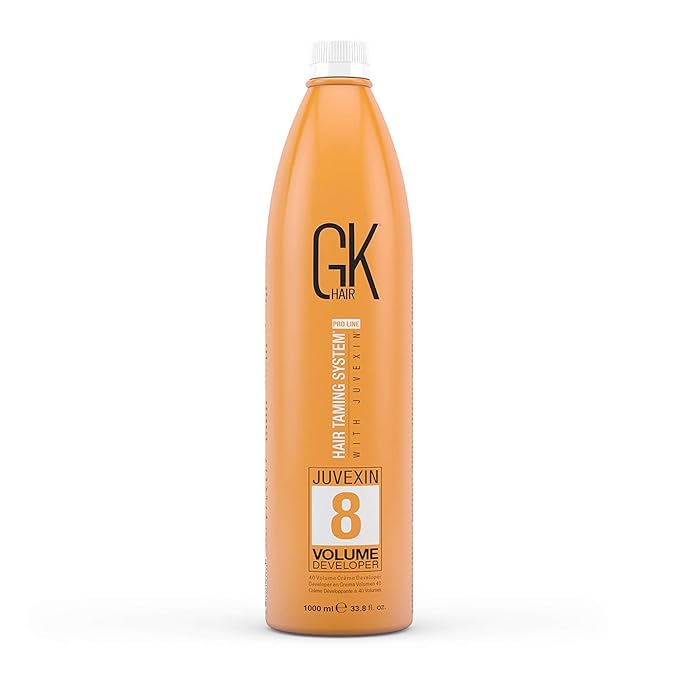 Global Keratin GK HAIR Professional Hair Creme 8 Volume Developer 33.8 Fl Oz for Hair Coloring Bleach - High-Performance Long Lasting Semi-Permanent Hair Color Toner Dye