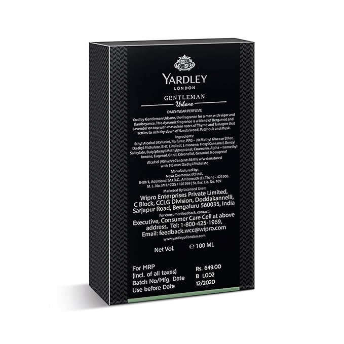 London Gentleman Urbane Perfume for Men, 100ml