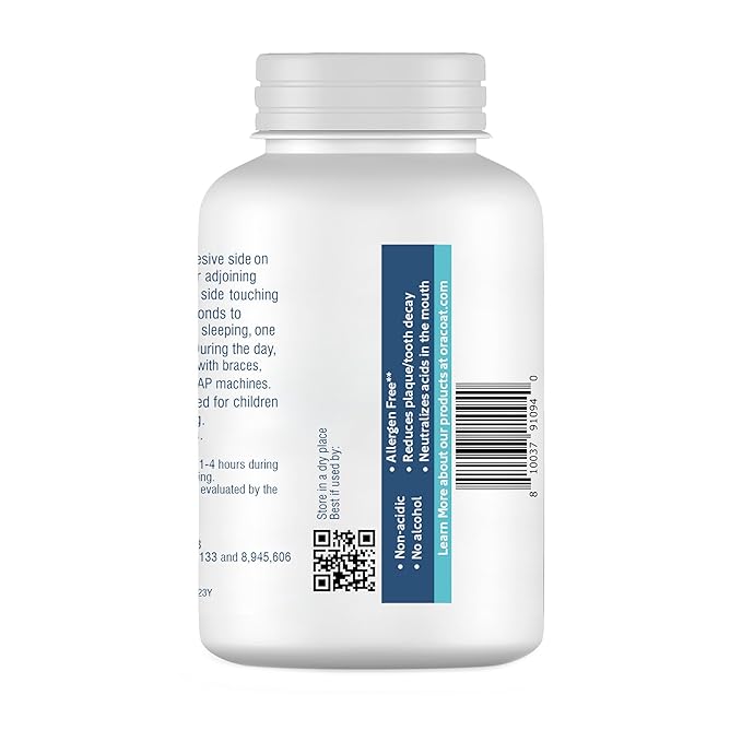 Oracoat XyliMelts for Dry Mouth Night Time or Day - Moisturizing Dry Mouth Adhering Discs, Sugar Free with Xylitol, 100 Count, Berry Smoothie Flavor, 8-Hour Relief