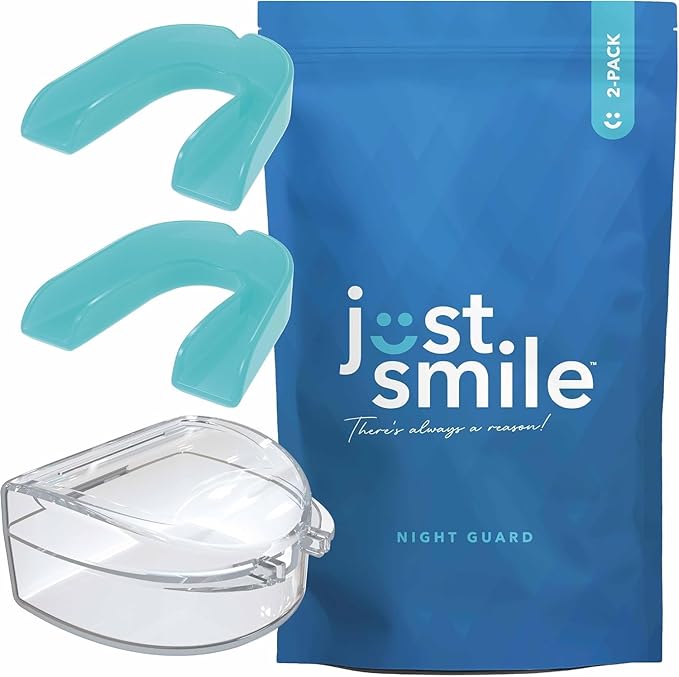 Night Guard for Teeth Grinding at Night: Moldable Dental Mouth Guard for Sleeping - Night Guard Protection for Teeth Clenching Aqua 2 Pack