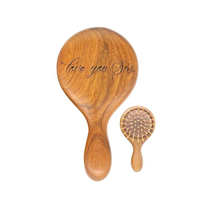 TOBOHU Sandalwood Hairbrush for Sister, Love You Sis Gift for Christmas, Sister Gifts from Sisters Christmas Birthday Valentine Day