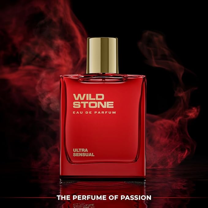 Wild Stone Ultra Sensual EDP Perfume for Men, 3.38oz | Long Lasting |Notes of Dry amber, Lemon basil & lavender | Fragrance for Modern Lifestyle | Vegan | Clean Ingredients | Active Lifestyle