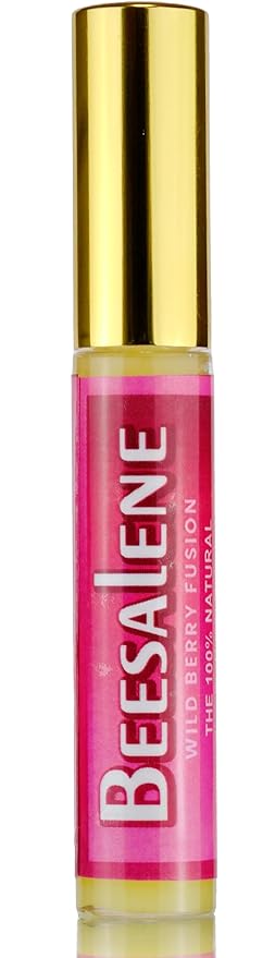 Beesalene Lip Wand Moisturizer - 100% Natural Alternative to Petroleum Jelly - Scented Unpetroleum Lip Balm Jelly (0.33 oz / 10 ml, Wild Berry Fusion)