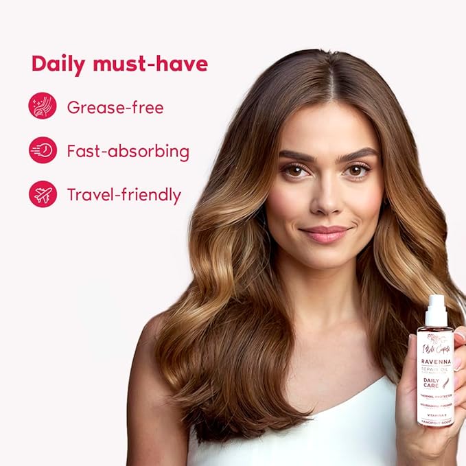 I Belli Capelli Ravenna B-tox Hair Smoothing Treatment with Deep Cleansing Shampoo and Repair Oil – Complete Straightening System for All Hair Types