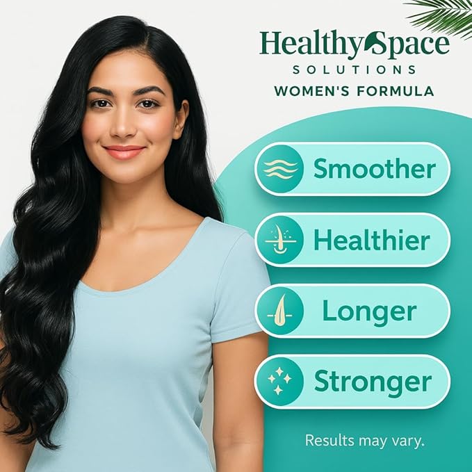 Womenโs Hair Growth Skin & Nails Vitamins with Biotin 10,000 mcg, Collagen, Keratin, MSM & Bamboo Extract Drug-Free Formula for Thicker Hair, Strong Nails & Glowing Skin 120 Capsules, 1-Month Supply