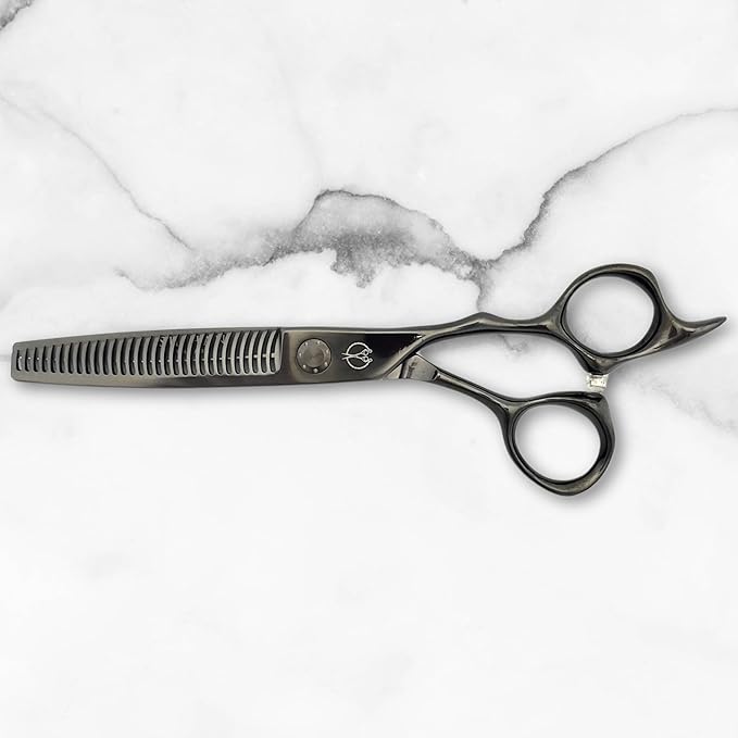 6" Hair Shears Set from Shihan Shears - Cutting and Thinning/Texturizing Scissors with Black Titanium Finish - VG-10 Stainless Steel for Professionals