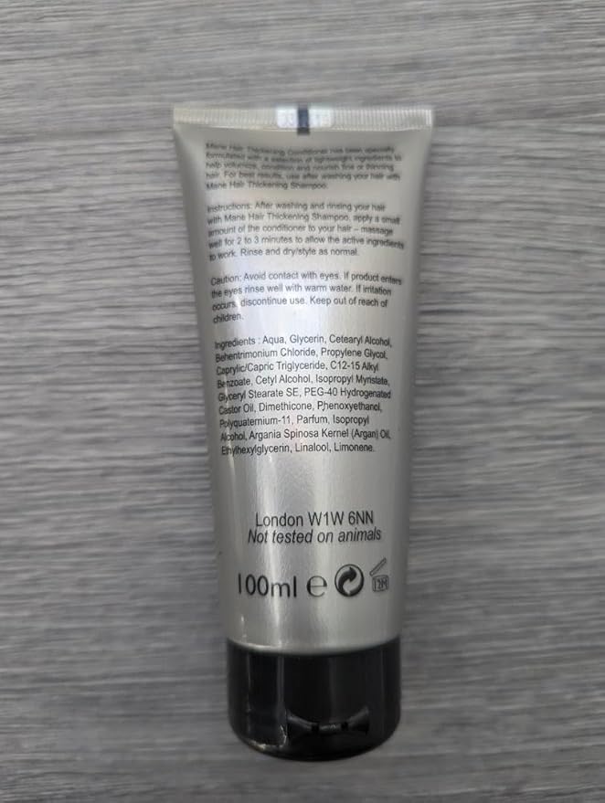 Mane Hair Thickener 200 ml with a Shampoo and Conditioner (Jet Black)