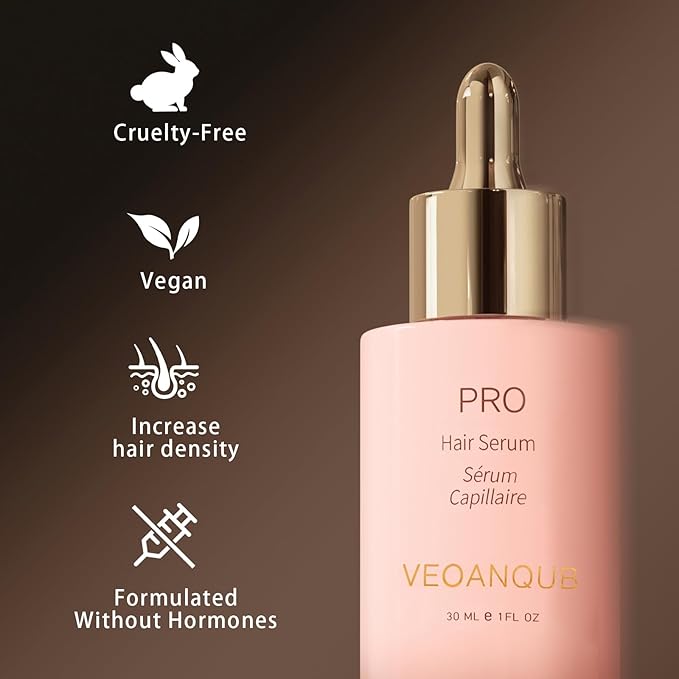 Hair Loss & Thinning Treatment for Women and Men, Scalp Serum for Thicker Fuller Hair in 90 Days, Water Based, No Oily Feeling