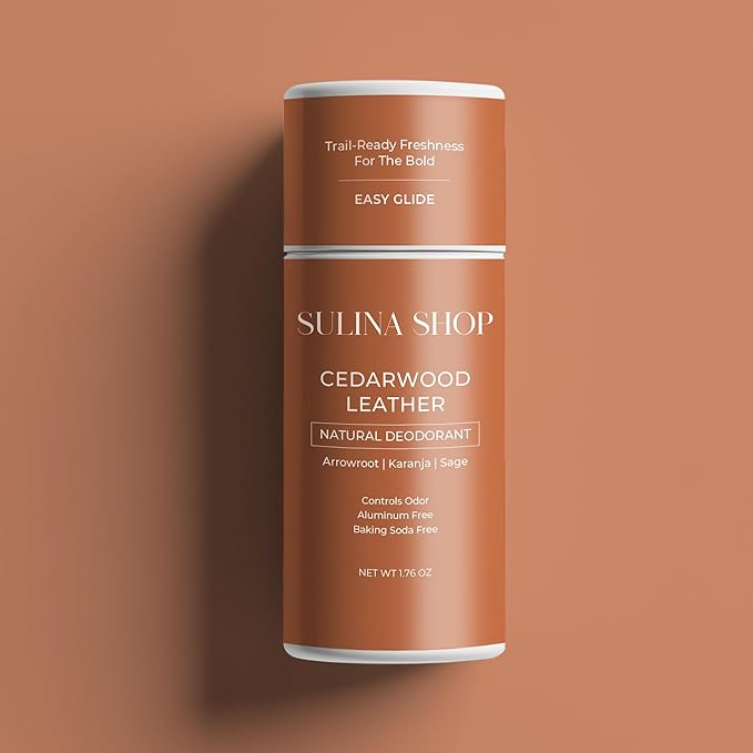 Natural Cedarwood Men Deodorant - Aluminum-Free & Baking Soda Free, 24-Hour Odor Protection, Eco-Friendly with Cedarwood Scent
