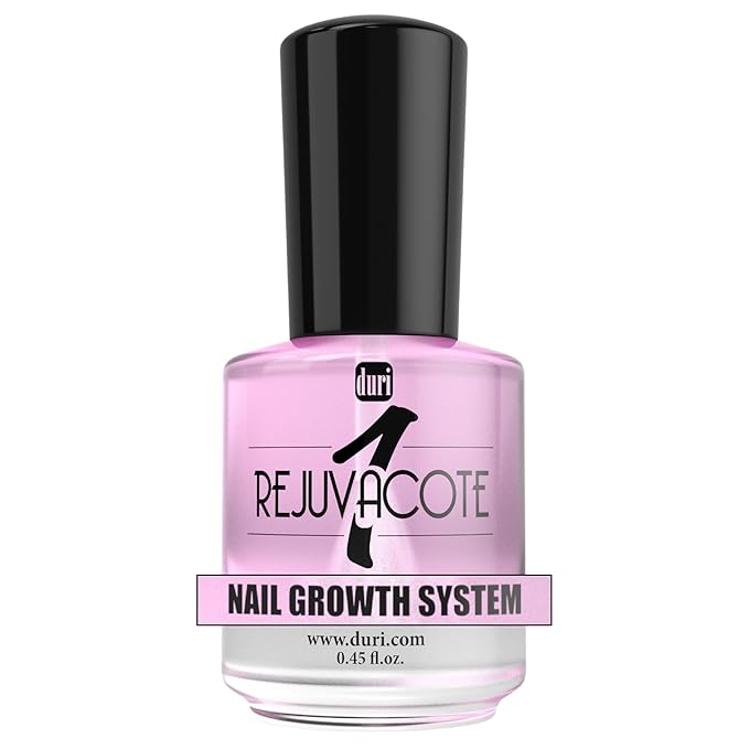 duri Rejuvacote 1 Original Maximum Strength Nail Growth System Base, Top Coat - Nails Hardening, Repair, Chipping, Strengthen, Breaking and Brittle Treatment, by Duri cosmetics (Pack of 1)