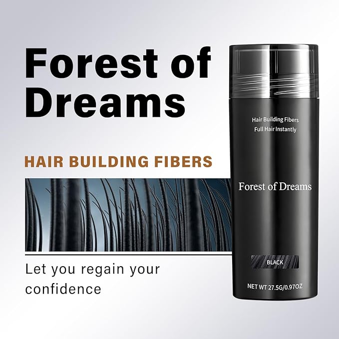 Hair Fibers 27.5g - Fill in sparse hair, instantly making hair thick and voluminous. Suitable for both men and women.