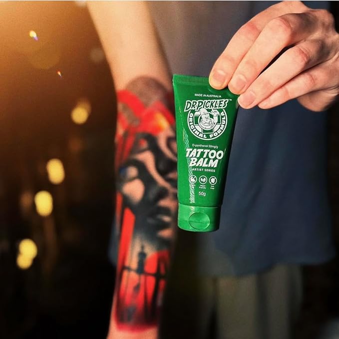 Dr Pickles VEGAN Tattoo Balm 1.76 oz / 50g - Vegan Formula, Heals + Protects + Rejuvenates Tattoos
