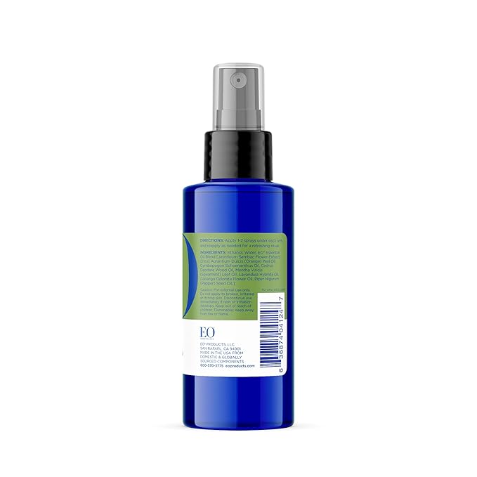 EO Organic Deodorant Spray, 4 Ounce (Pack of 3), Jasmine Verbena, Organic Plant-Based, Botanical Extracts