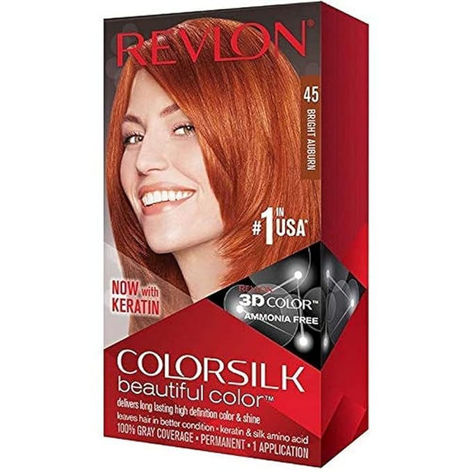 Revlon Colorsilk Haircolor, Bright Auburn, 4.4 Ounces (Pack of 3)