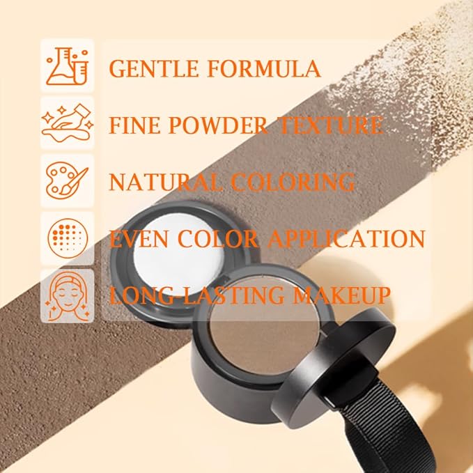 Invisible Hairline Powder, Undetectable Coverage for Bald Spots Receding Hairlines, 3 Seconds Fill for Bald Spots & Thinning Edges, Waterproof, Transfer-Resistant, Natural Matte Finish