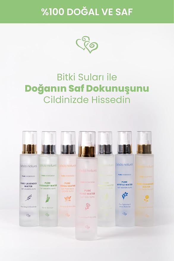 Bade Natural Biberiye Suyu Güçlendirici Saç Toniği%100 Doğal ve Saf 100 ml