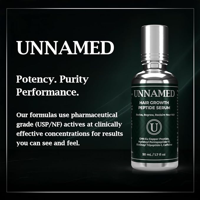 Unnamed Hair Growth Peptide Serum for Thinning Hair | Copper Peptide Hair Growth Serum (GHK‑Cu), Multi-Peptide + Caffeine | Boosts Hair Density, Reduces Shedding | Scalp Serum for Women & Men