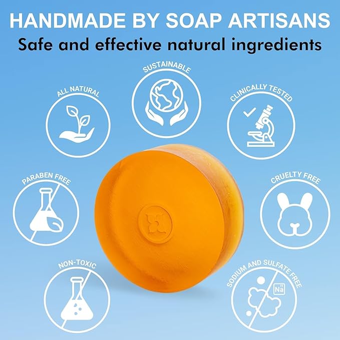 Mirai Clinical Persimmon Soap Bar for Body Odor (Pack of 4 – 100g Each) – Eliminates Nonenal® Aging Odor - Deodorizing and Purifying, Japanese Natural Body Odor Soap - Gentle on All Skin Types