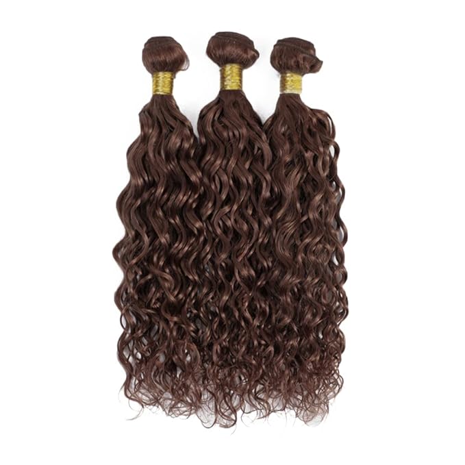 26 28 30 inch Brown Human Hair Bundles #4 Kinky Curly Bundles Dark Brown Curly Wave Bundle #4 Wet and Wavy Bundle