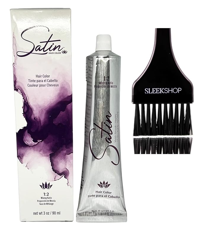 Practice SIeekshop Brush + ππtin Hair Color, Dπvππ₯oπ©π₯us Ultra Vivid Fashion Colors, (NEWEST 2024-2025 VERSION) ALOE VERA BASE Low Ammonia Cream Haircolor Dye (8G - Golden Blonde)