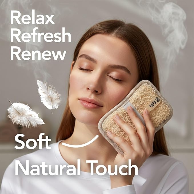 Loofah Sponge for Body Scrub, Exfoliating Body Scrubber & Shower Sponge Shower Scrubber, Loofah for Women and Men, Exfoliating Washcloth Alternative (2 Count, 1 Pack, Rectangular)