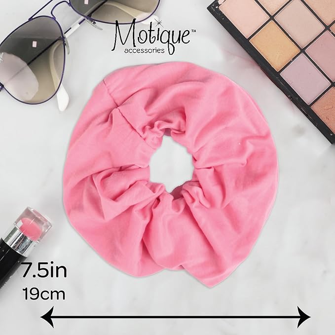 Jumbo Cotton Scrunchie Hair Tie (Bubble Gum)