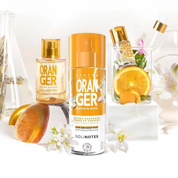 Solinotes Orange Blossom Body Mist– Alcohol-Free, Long-Lasting Fragrance Spray with Delicate Floral and Soothing Scent – Clean, Cruelty-Free Hair & Body Perfume Spray for Women (8.45 Fl Oz)