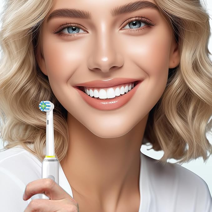 12PCS Gum Care Replacement Toothbrush Heads Compatible with Oral B Braun,Compatible with Oral B Pro 1000/2000/3000/5000/ Smart and Genius Electric Toothbrush